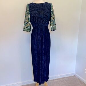 Vintage Pierre Labiche Pleat Heavily Beaded Formal Dress Shoulder Pads Size 14